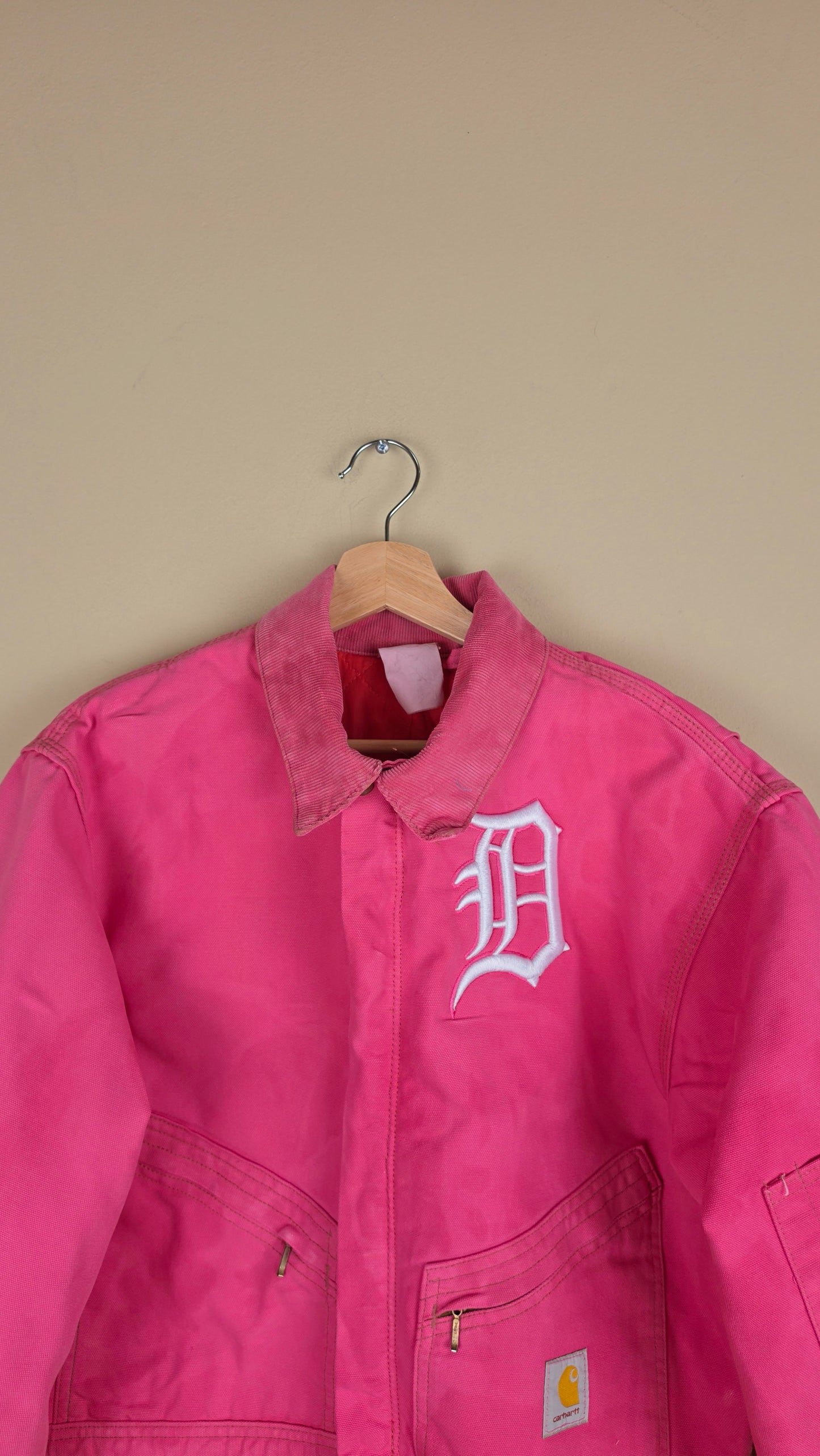 Vintage Carhartt X Detroit Cropped Jacket | Pink | Size 2XL | AU74