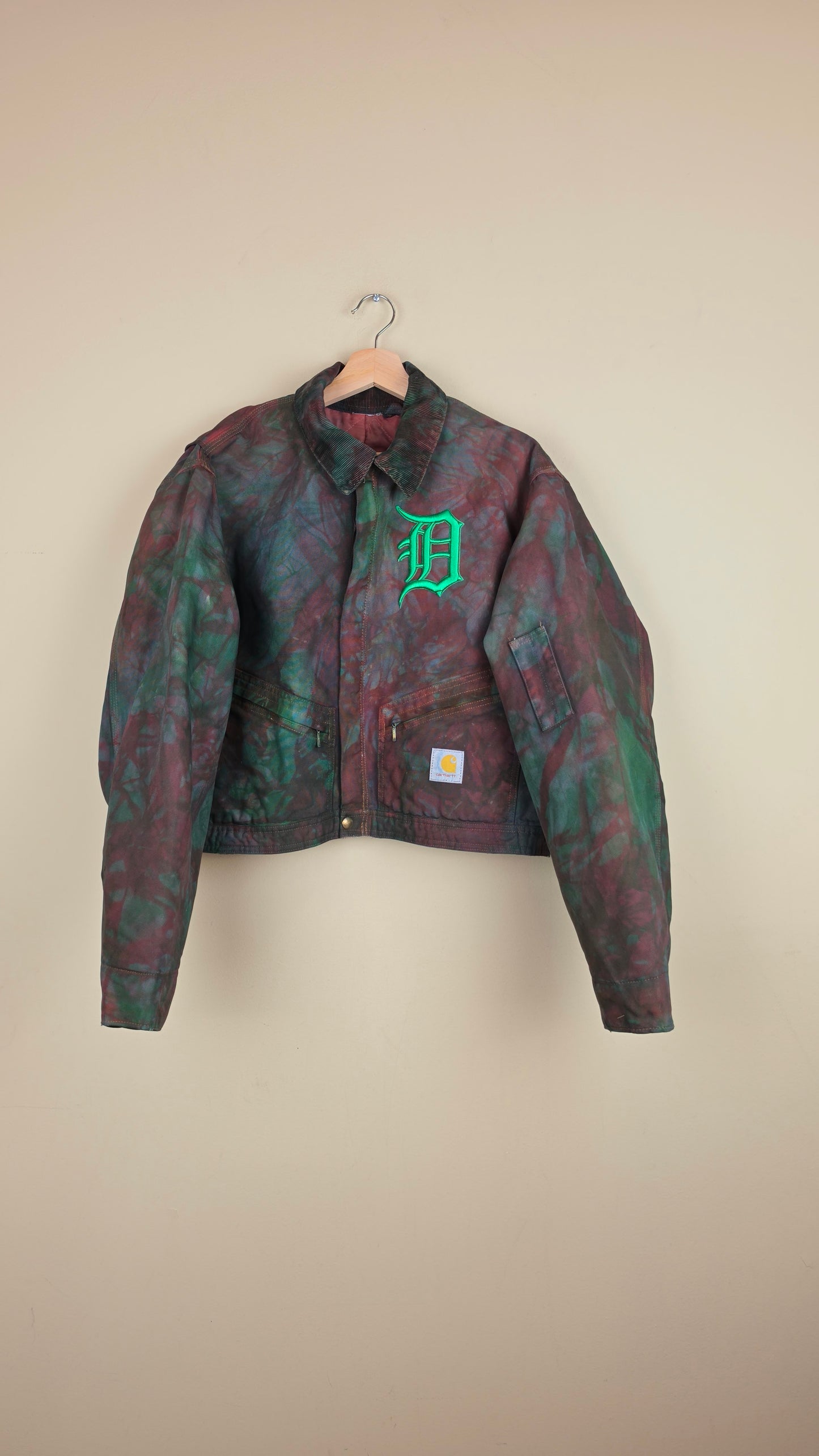Vintage Carhartt X Detroit Cropped Jacket | Camo Green | Size XL | AU75