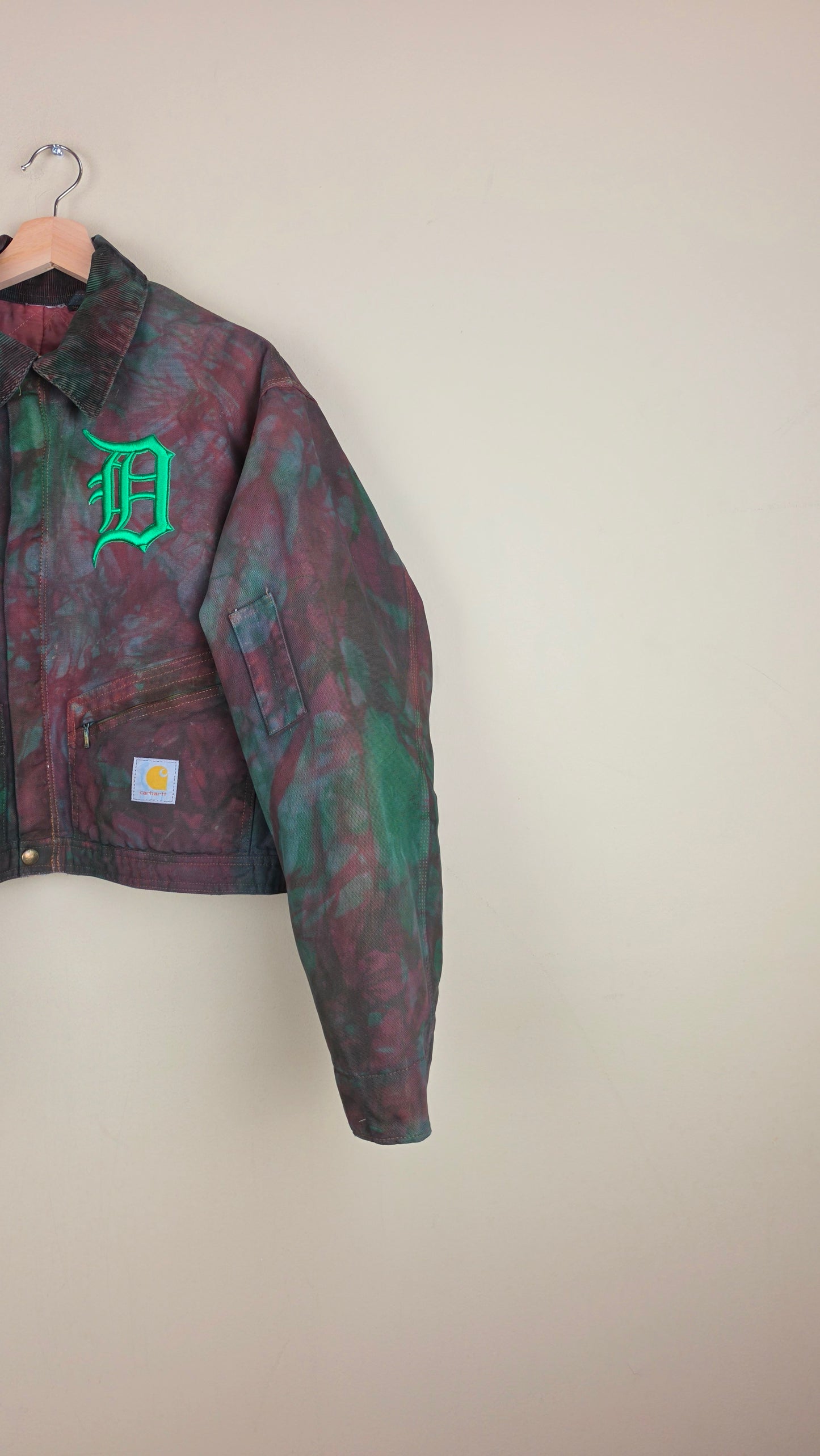 Vintage Carhartt X Detroit Cropped Jacket | Camo Green | Size XL | AU75