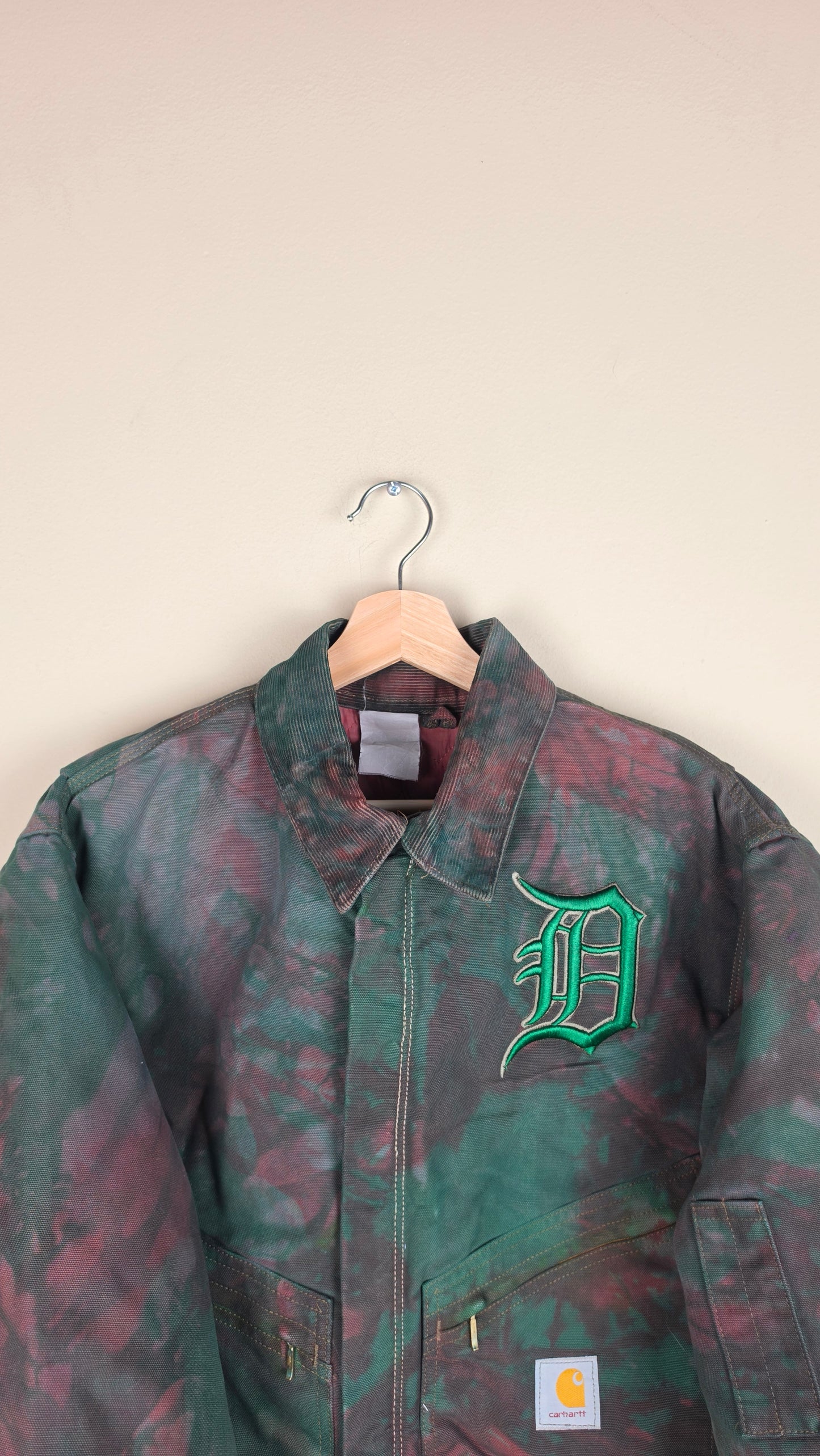 Vintage Carhartt X Detroit Cropped Jacket | Camo Green | Size L | AU76