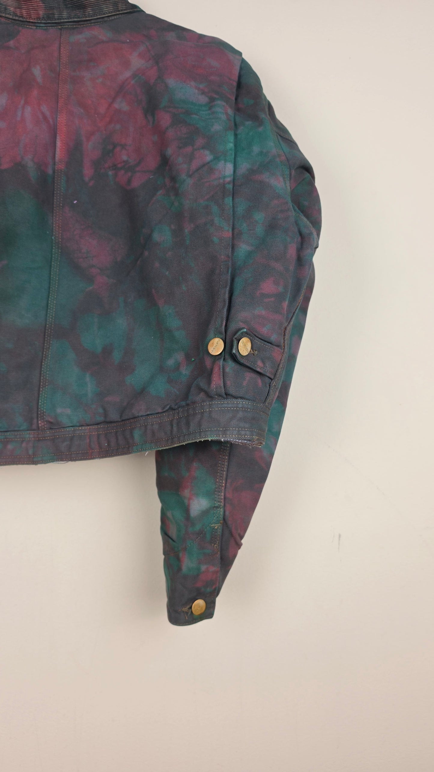 Vintage Carhartt X Detroit Cropped Jacket | Camo Green | Size L | AU76