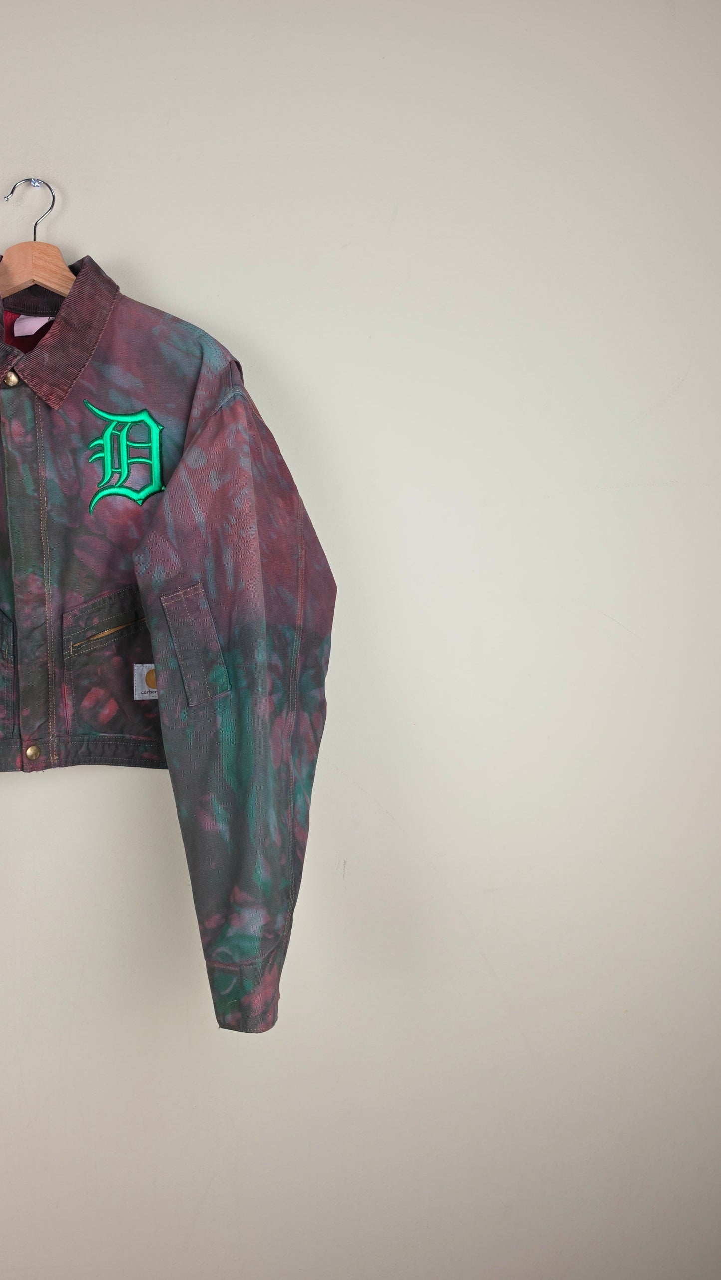 Vintage Carhartt X Detroit Cropped Jacket | Camo Green | Size XL | AU77