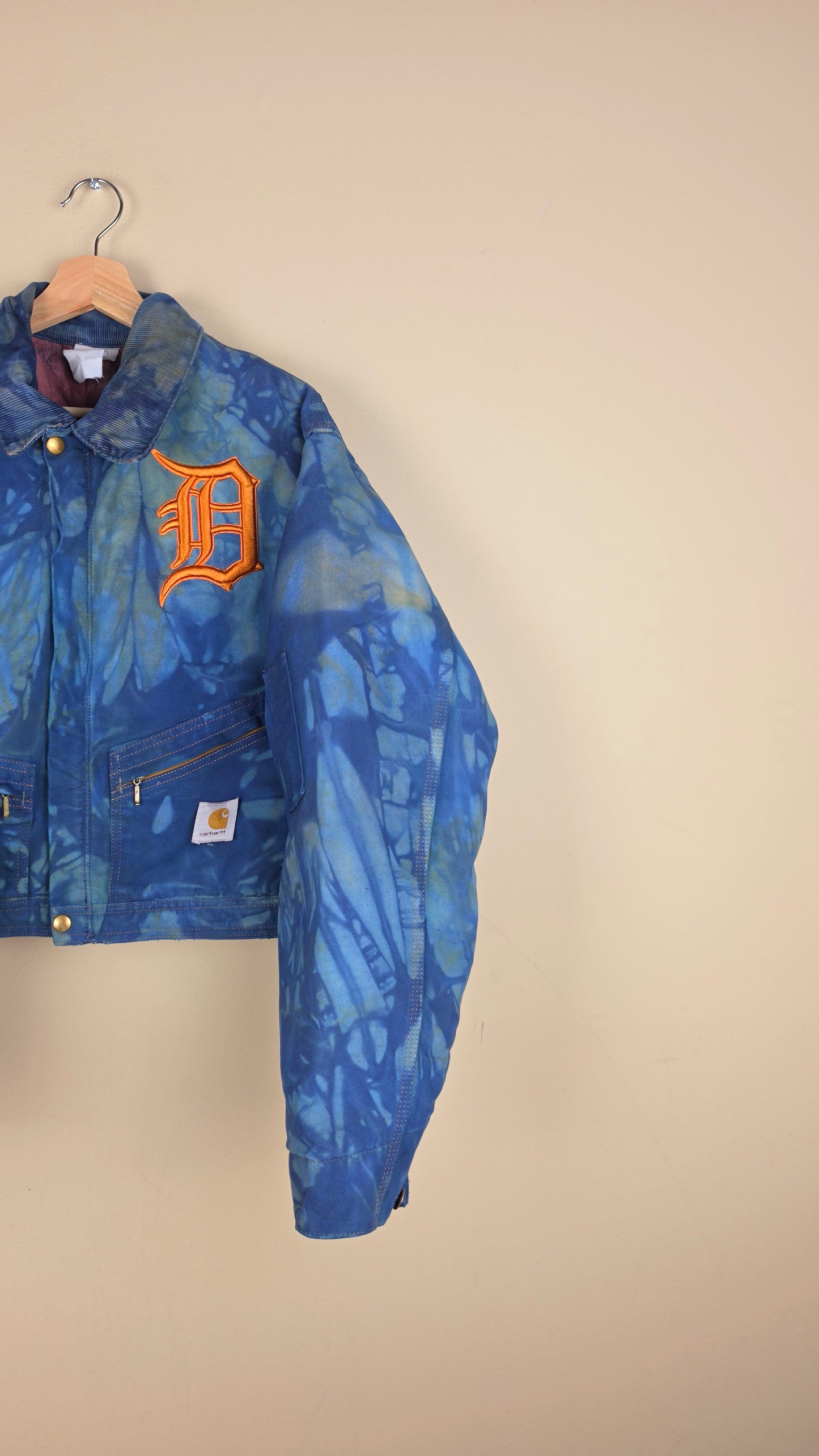 Vintage Carhartt X Detroit Cropped Jacket | Camo Blue | Size L | AU79