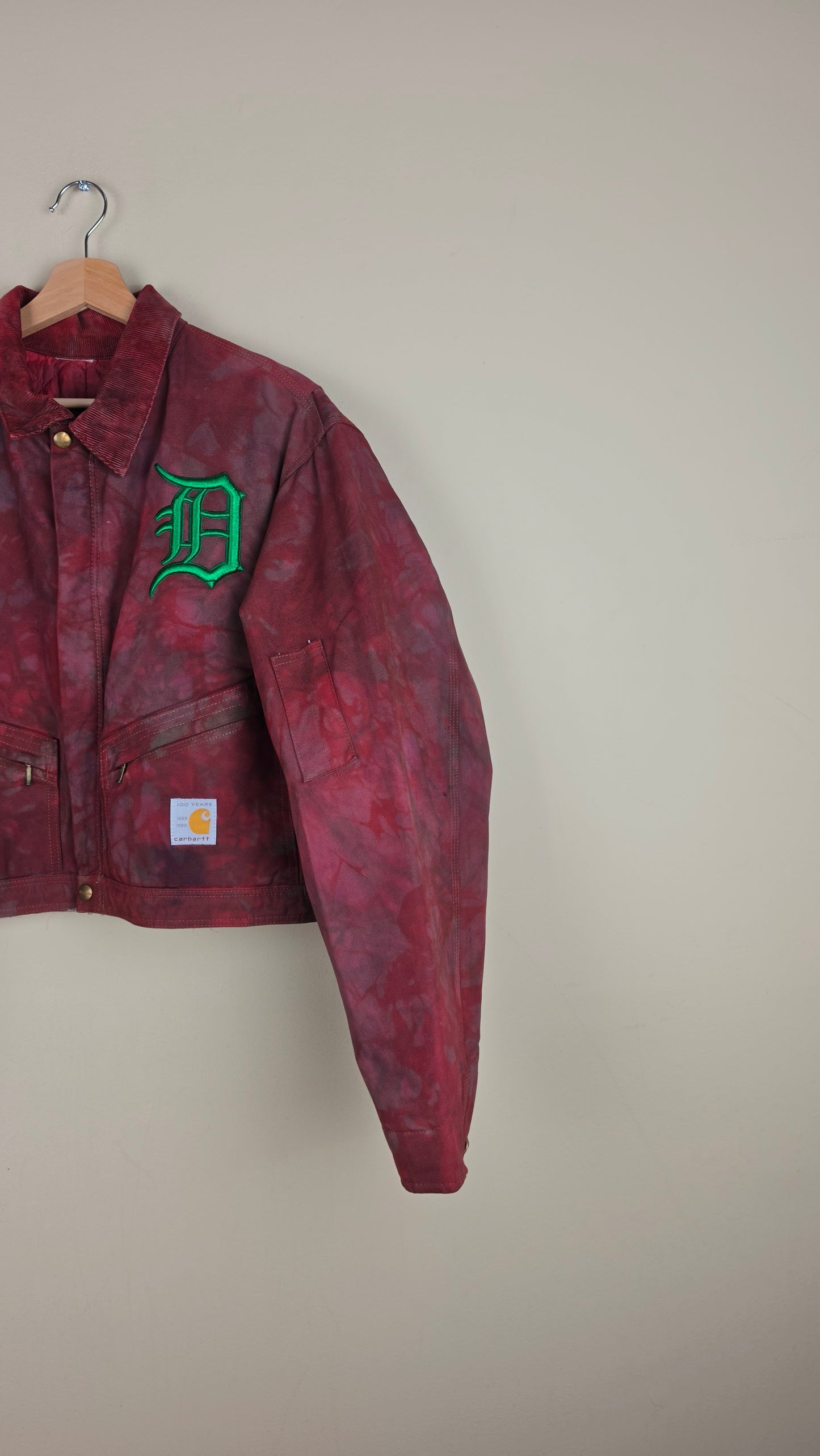 Vintage Carhartt X Detroit Cropped Jacket | Camo Red | Size L | AU84