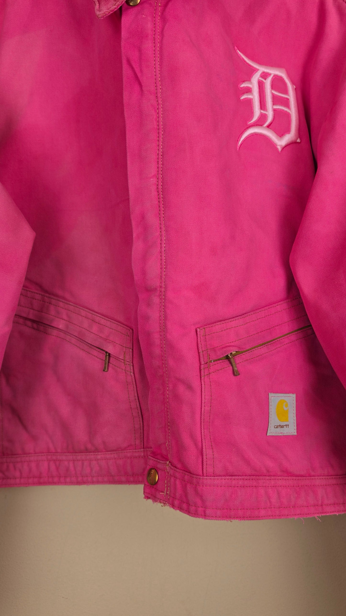 Vintage Carhartt X Detroit Cropped Jacket | Pink | Size 3XL | AU89