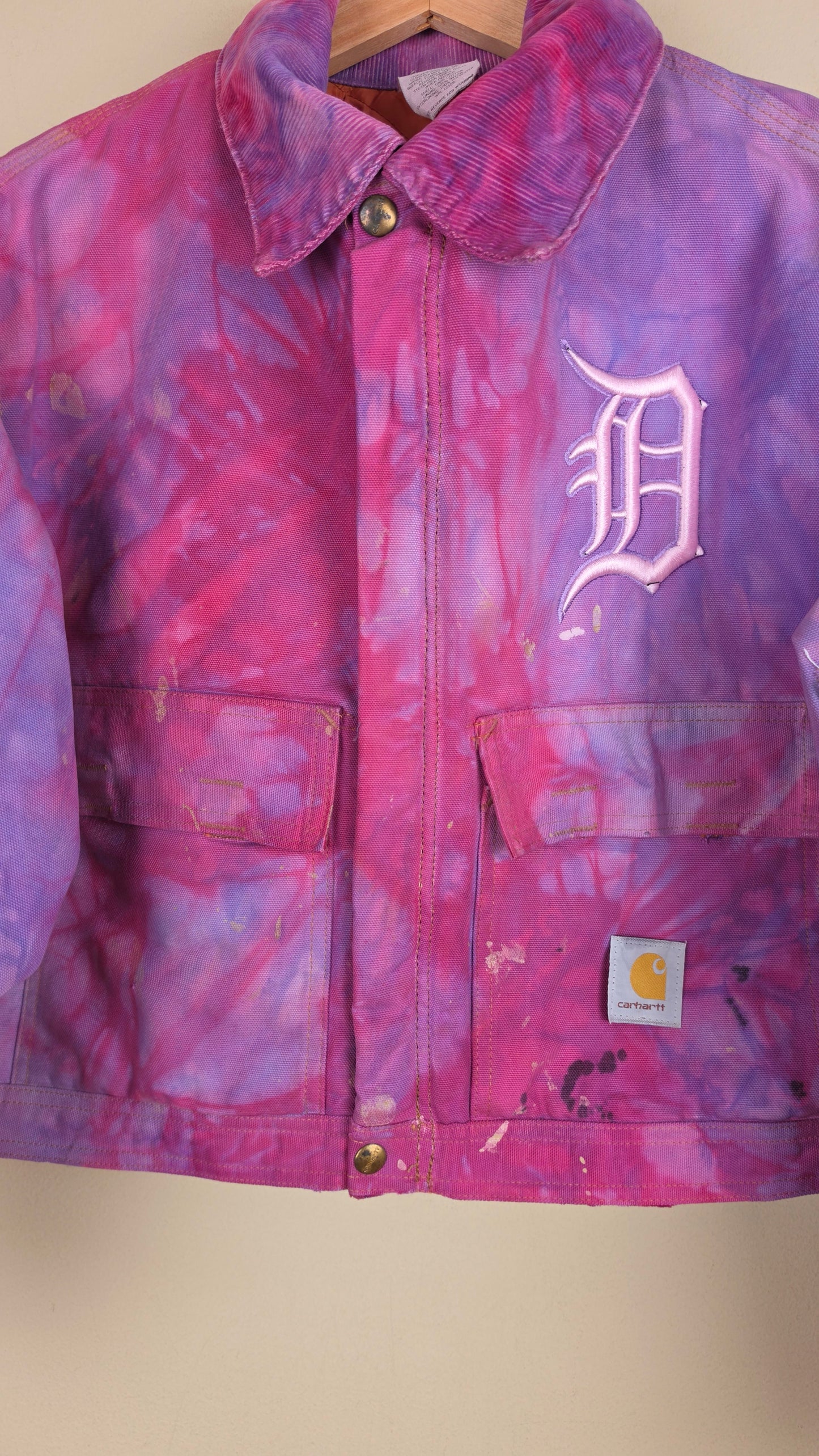 Vintage Carhartt X Detroit Cropped Jacket | Cotton Candy | Size L | AU94