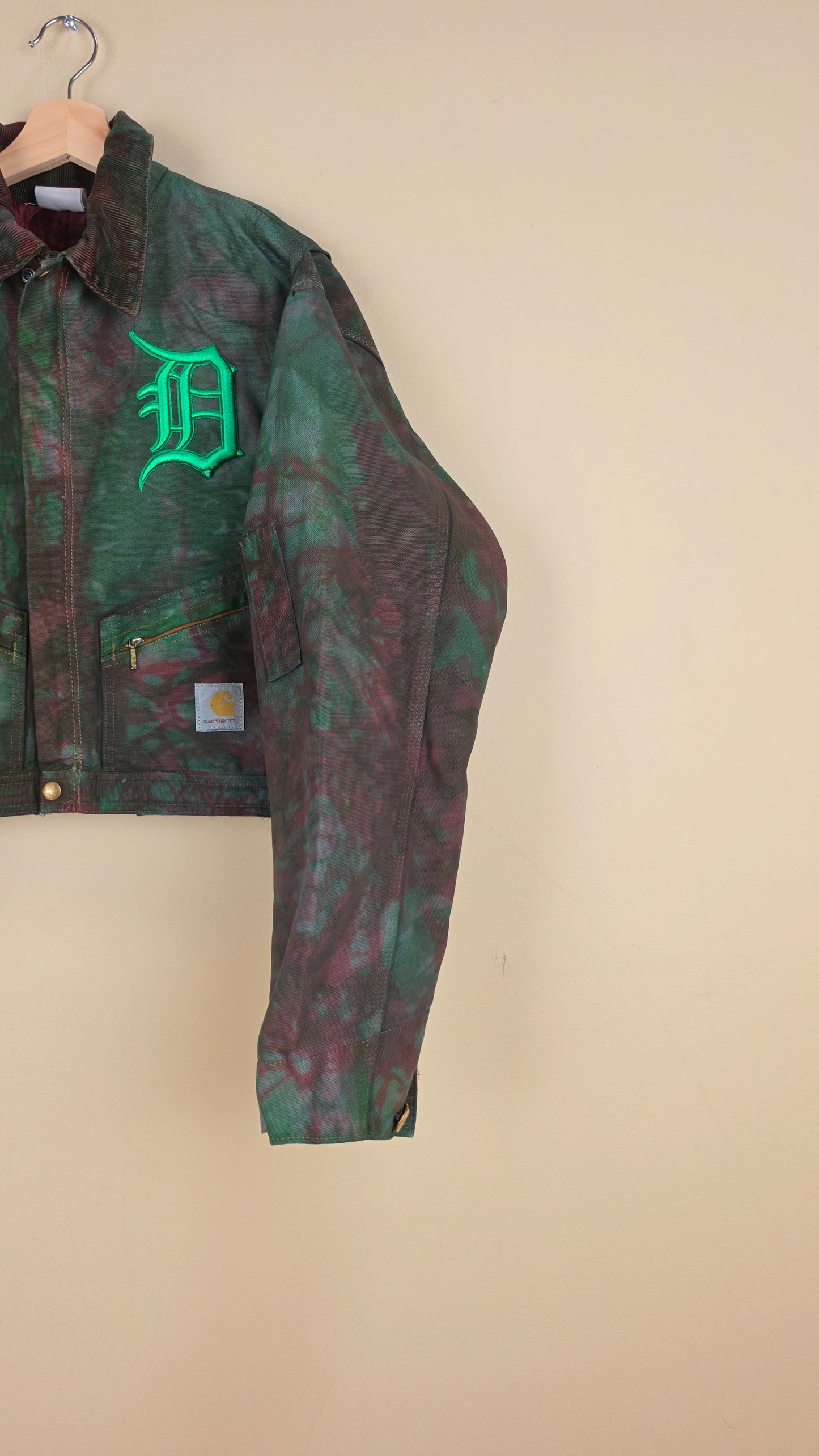 Vintage Carhartt X Detroit Cropped Jacket | Camo Green | Size M | AU98