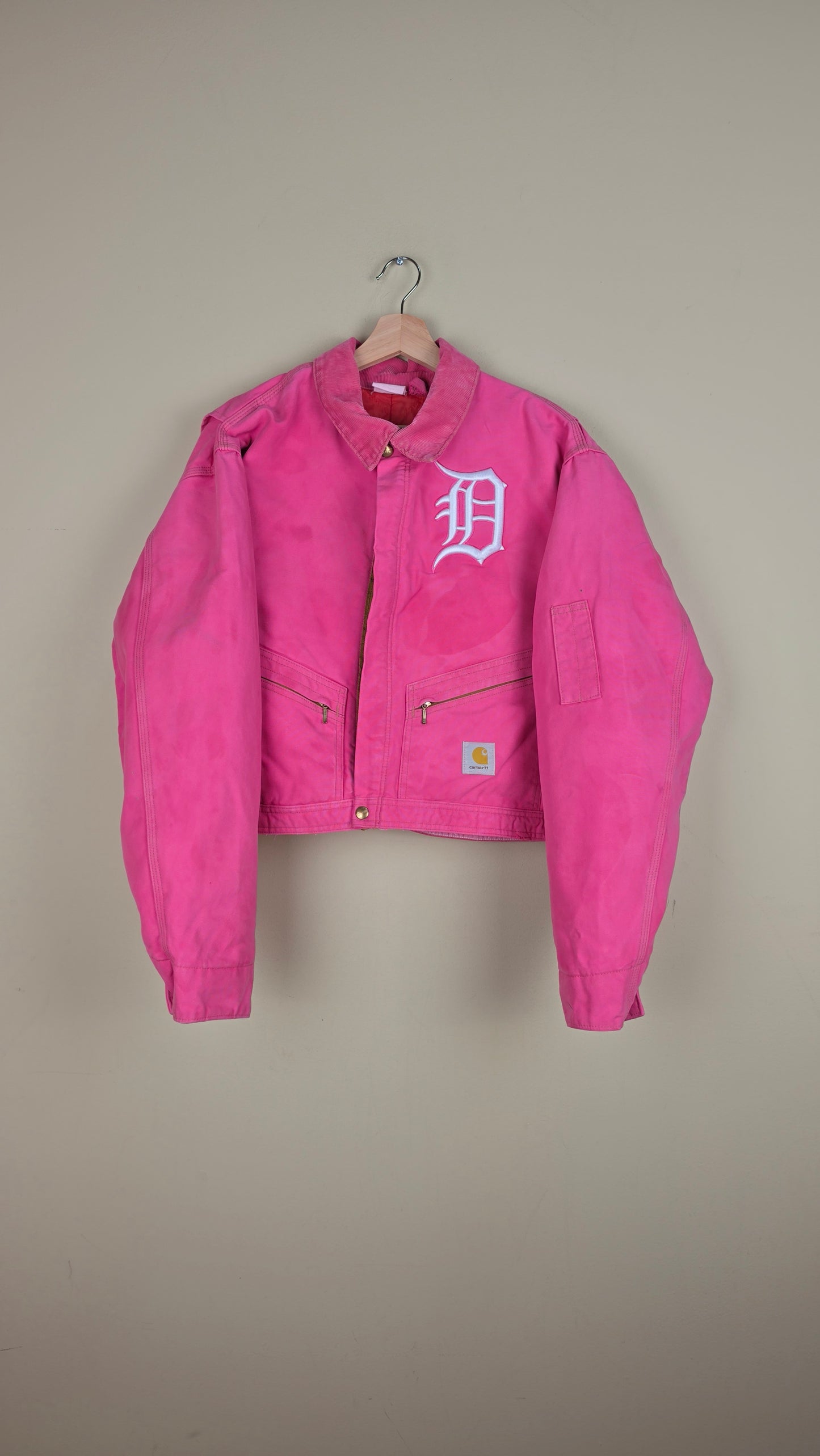 Vintage Carhartt X Detroit Cropped Jacket | Pink | Size XL | AU104