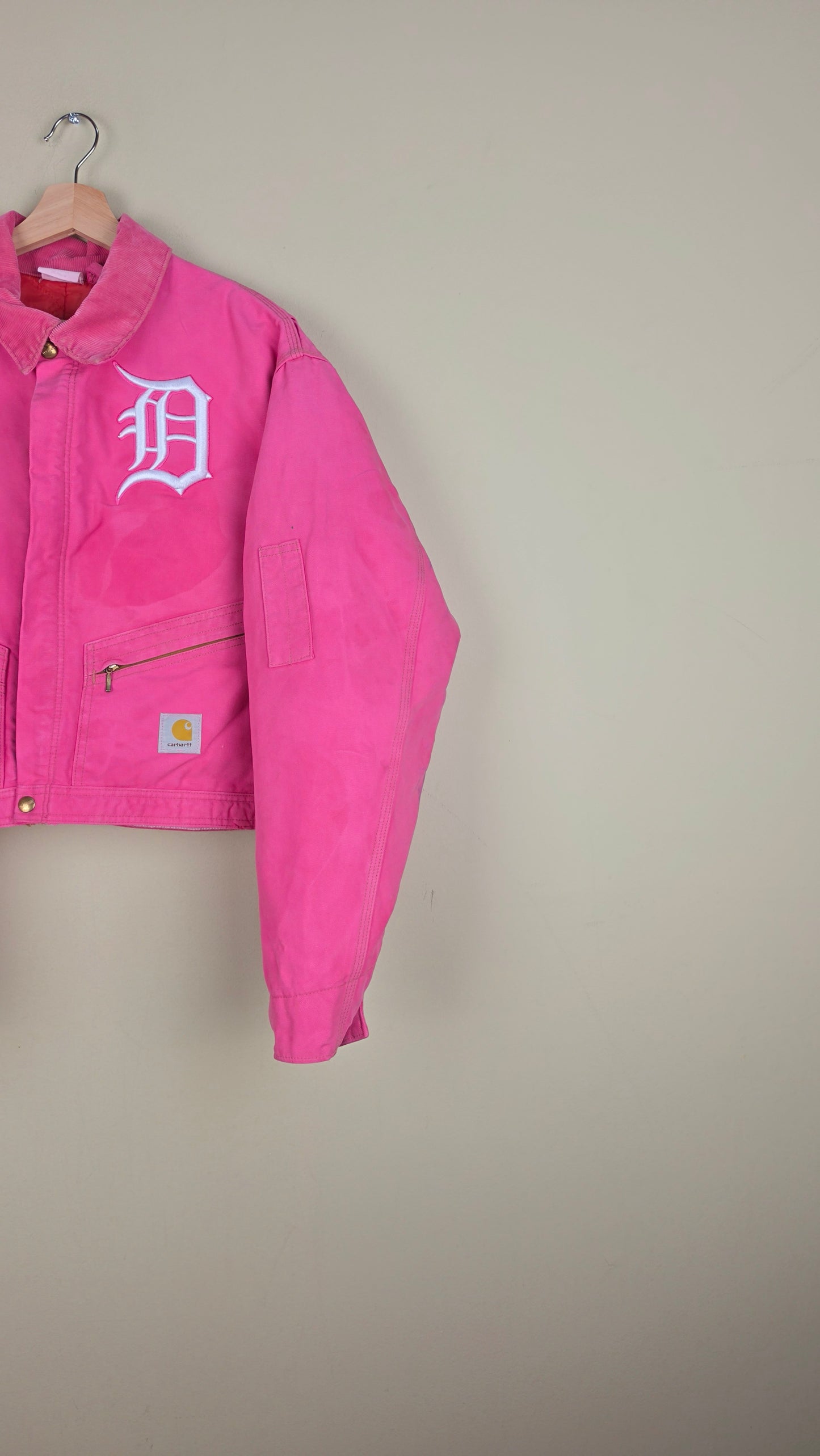 Vintage Carhartt X Detroit Cropped Jacket | Pink | Size XL | AU104