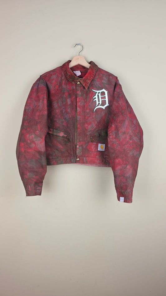 Vintage Carhartt X Detroit Cropped Jacket | Camo Red | Size L | AU103