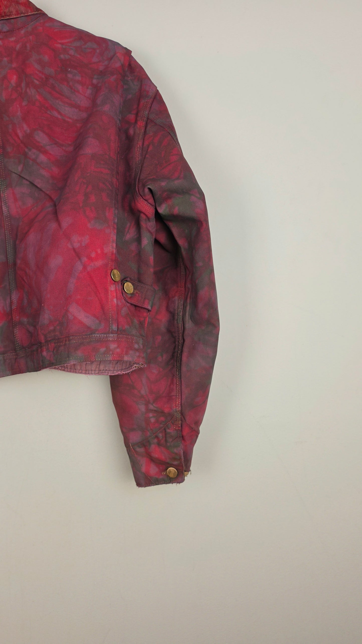Vintage Carhartt X Detroit Cropped Jacket | Camo Red | Size L | AU103